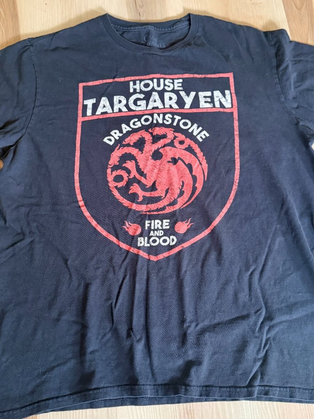 House Targaryen Dragonstone Fire and Blood t-shirt L